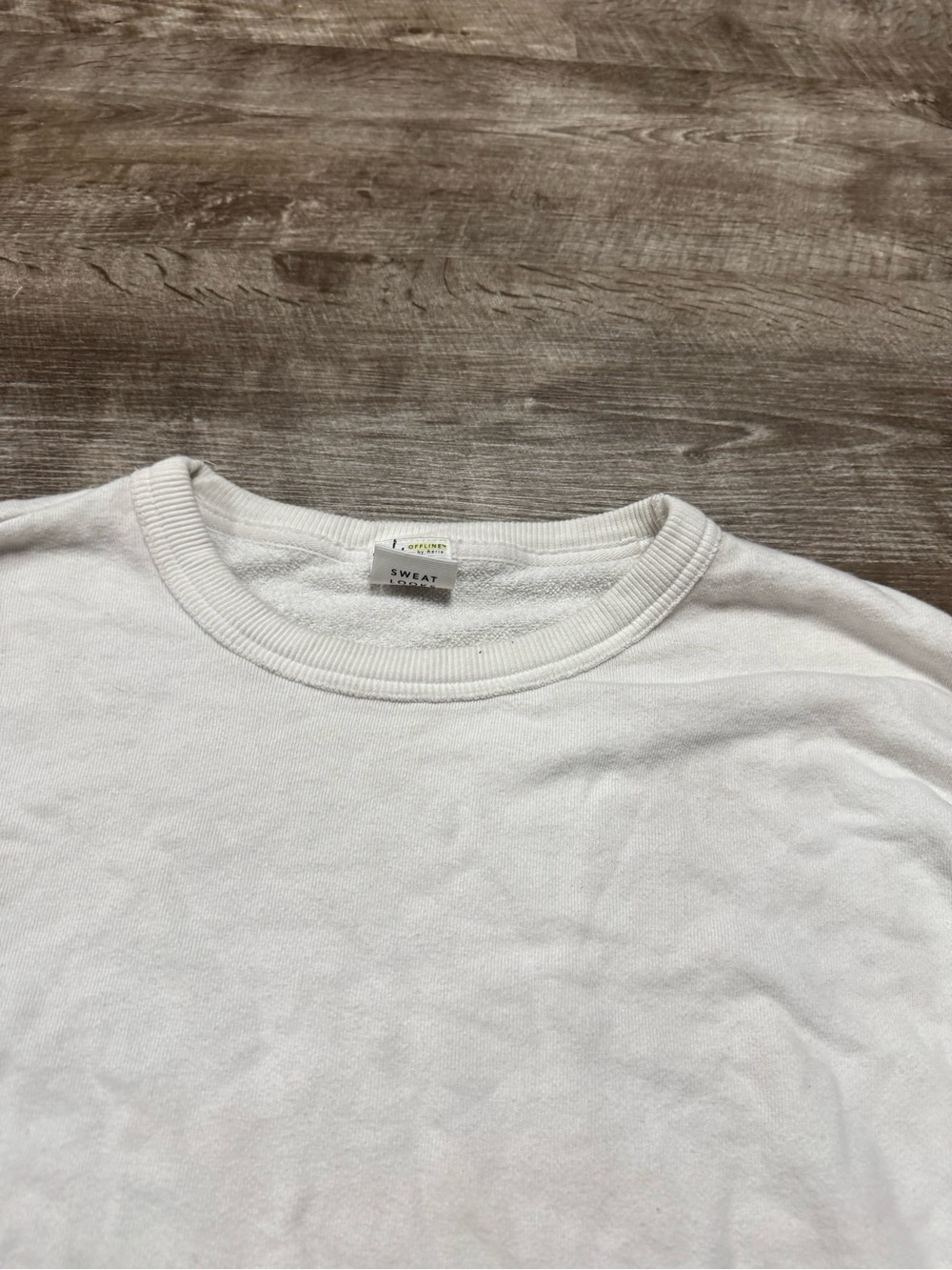 Offline by Aerie Terry Cloth Sleeve Pullover Sweatshirt Size Medium - Picture 3 of 9